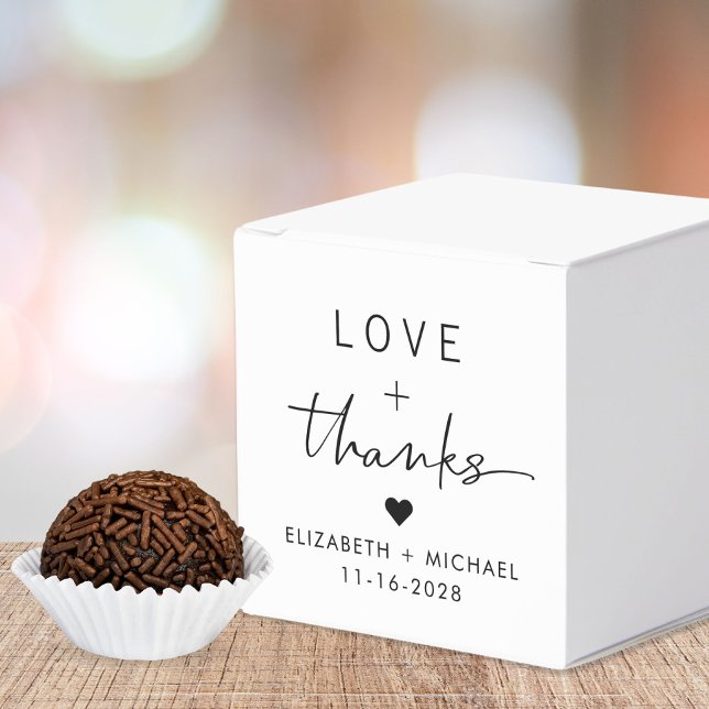 Love And Thanks Wedding Favor Box (Creator Uploaded)