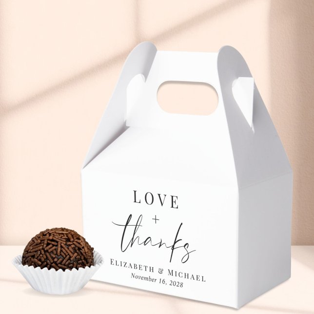 Love And Thanks Wedding Favor Box (Creator Uploaded)