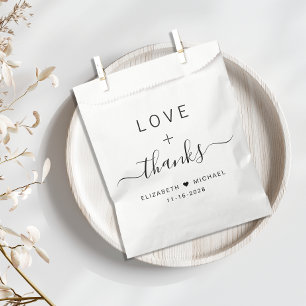 Love And Thanks Wedding Favour Bag