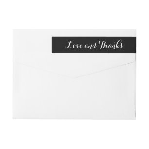 Love and thanks wraparound return address labels