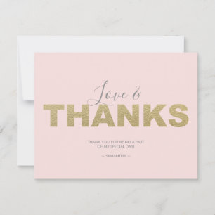 Love and Thanks XOXO Thank You Card