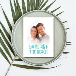 Love and the Beach Wedding Photo Save the Date Announcement Postcard<br><div class="desc">Our Love and the Beach Wedding Photo Save the Date Postcard is a charming blend of romance and coastal allure that captures the essence of your seaside celebration. With its heartfelt message and customizable features,  this postcard is the perfect way to announce your wedding date to friends and family.</div>