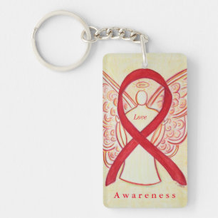 Love Angel Red Awareness Porte - clé de ruban