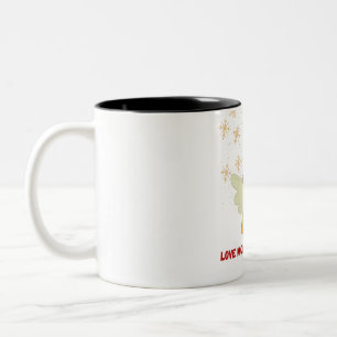 Love angel Two-Tone coffee mug