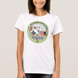 Love Animals Dont Eat Them Vegan T-Shirt