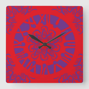 LOVE ANTIQUE CLASSIC HAND BY MASANSER SQUARE WALL CLOCK