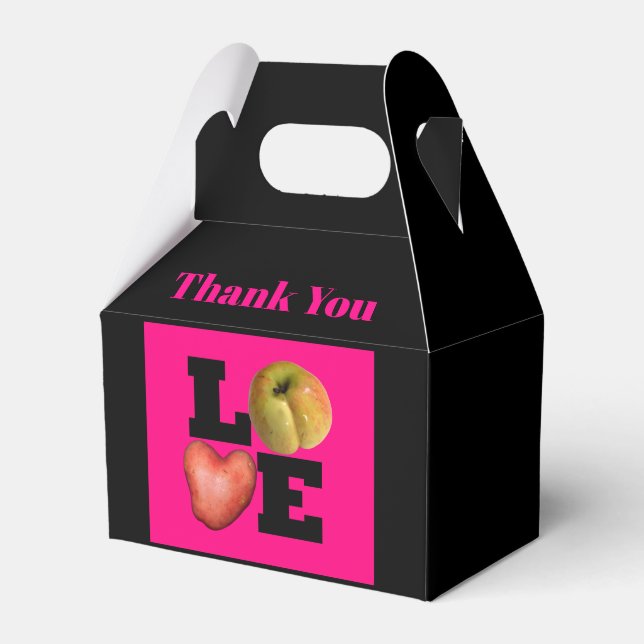 LOVE Apple Heart Potato Thank You Favour box (Front Side)