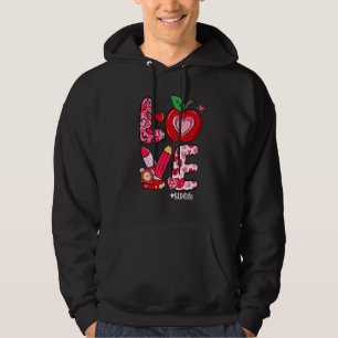 LOVE Apple Heart SLP Life Valentine's Day Hoodie