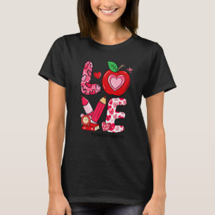 LOVE Apple Heart Speech Therapist Life Valentine's T-Shirt