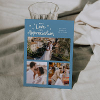Love Appreciation Wedding Multi Photo Denim Blue
