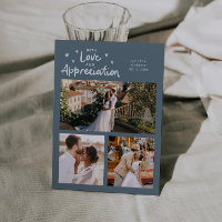 Love Appreciation Wedding Multi Photo Slate Blue
