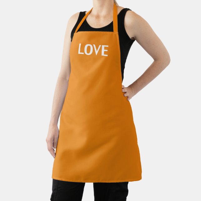 Love, apricot orange white apron (Insitu)