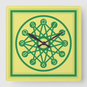 LOVE ARAB GEOMETRIX BY MASANSER SQUARE WALL CLOCK