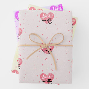 love arabic habibi wrapping paper sheet