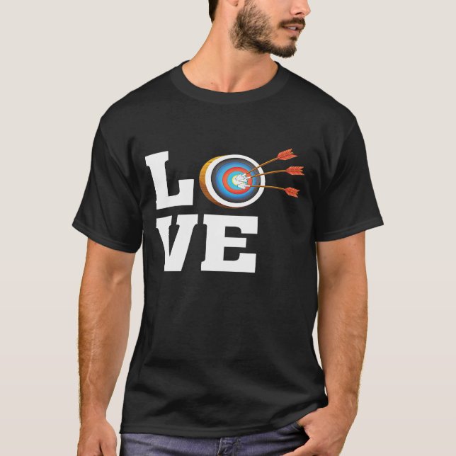 Love Archery Archer Target Bow Arrow T-Shirt (Front)