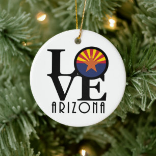 LOVE Arizona Ceramic Ornament