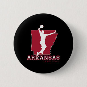 Love Arkansan Hoops Fan Arkansas State Silhouette  2 Inch Round Button