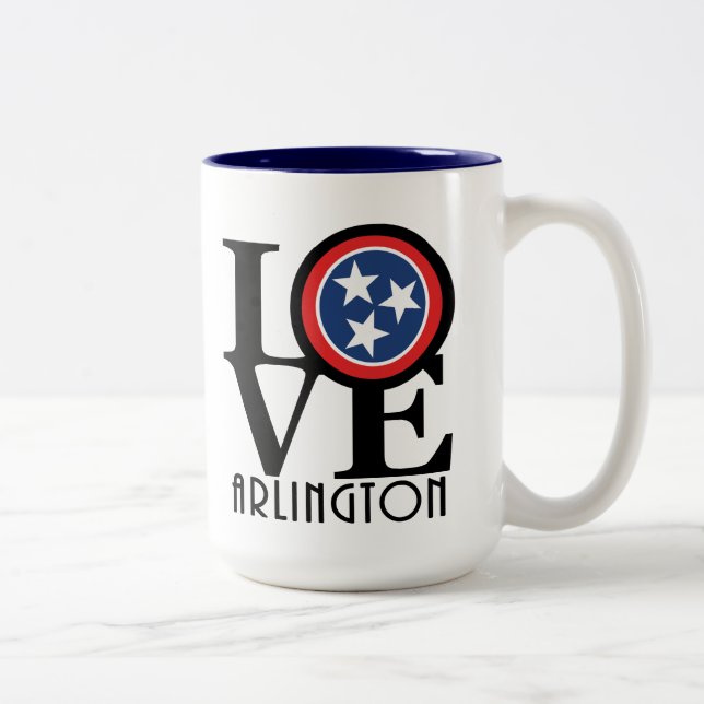 LOVE Arlington TN 15oz Two-Tone Coffee Mug (Right)