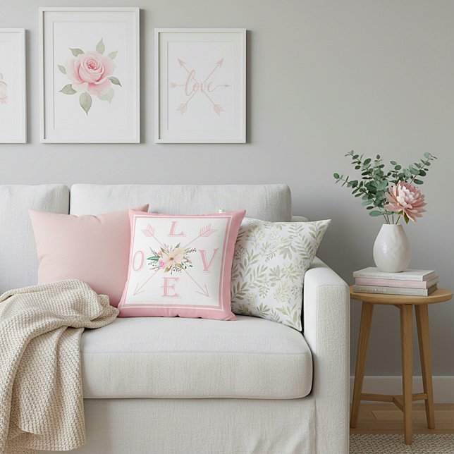 Love arrows throw pillow (Creator Uploaded)