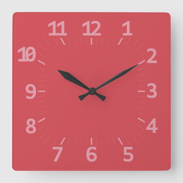 LOVE ART DECO STYLE BY MASANSER SQUARE WALL CLOCK (Front)