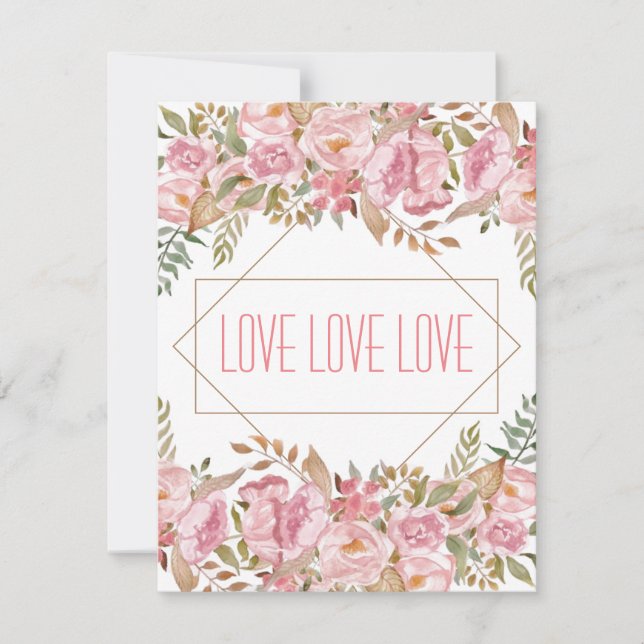 LOVE - Art for charity - Greeting Flat Card (Front)