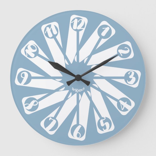 LOVE ART KLOCK BLUE/GREEN PROJECT BY MASANSER LARGE CLOCK (Front)