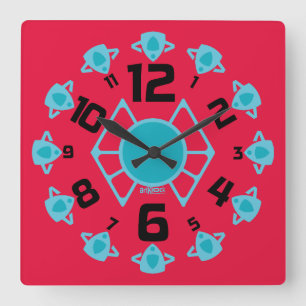 LOVE ART KLOCK CASSEROLA STYLE BY MASANSER SQUARE WALL CLOCK