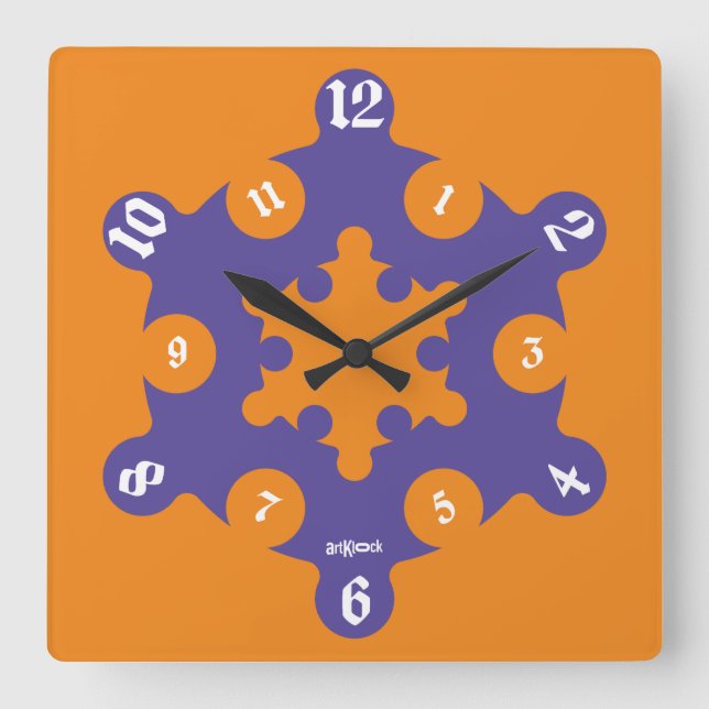 LOVE ART KLOCK CIRCLE PUZZLE BY MASANSER SQUARE WALL CLOCK (Front)