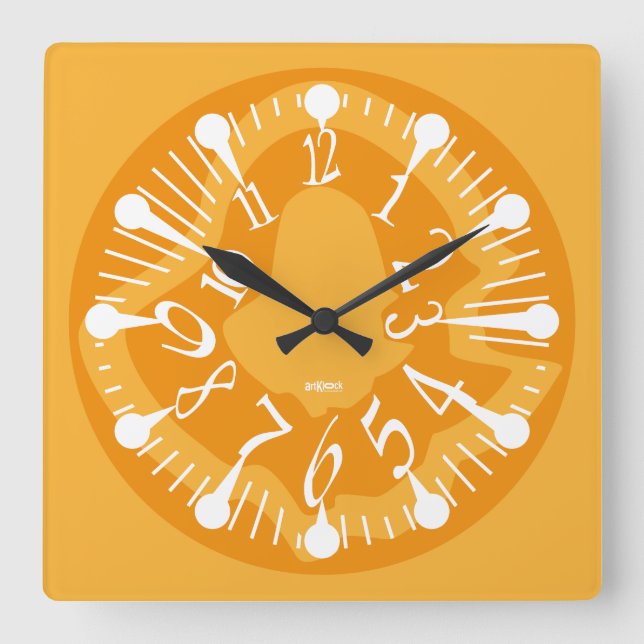 LOVE ART KLOCK DEFORMED DAKILIANO BY MASANSER SQUARE WALL CLOCK (Front)
