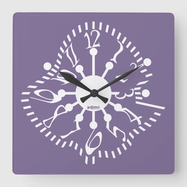 LOVE ART KLOCK DEFORMED DAKILIANO BY MASANSER SQUARE WALL CLOCK (Front)