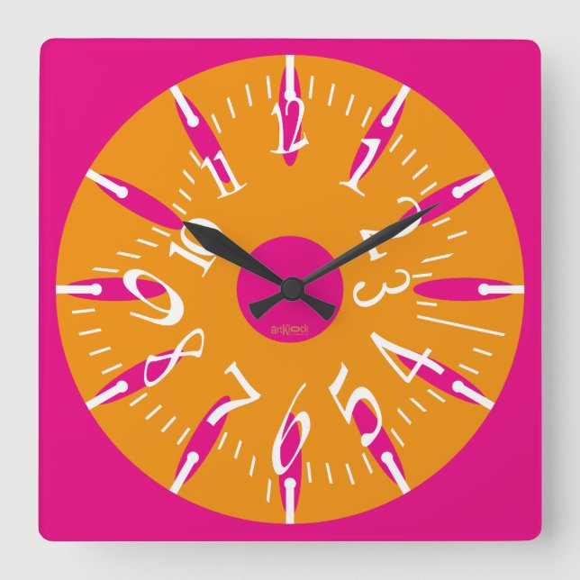 LOVE ART KLOCK DEFORMED DAKILIANO BY MASANSER SQUARE WALL CLOCK (Front)