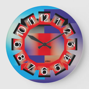 LOVE ART KLOCK DEGRADES PRIMARY +COLOR BY MASANSER LARGE CLOCK