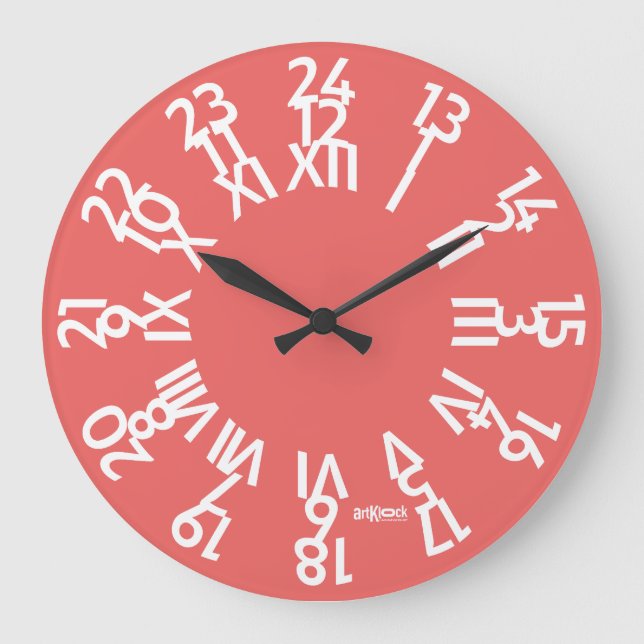 LOVE ART KLOCK NUMBER MODERN MIX CLASSICS BY MASAN LARGE CLOCK (Front)