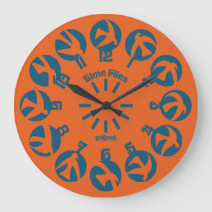 LOVE ART KLOCK TIME FLIES BY MASANSER LARGE CLOCK