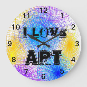 Love Art Spirals Wall Clock