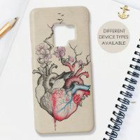 Love art Surreal Anatomical hearts Flowers Vintage