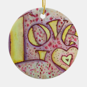Love Art Word Ornament Painting