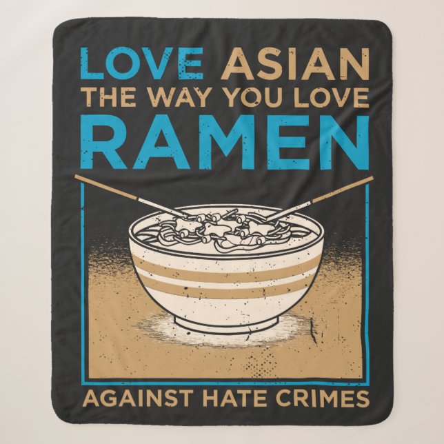 Love Asian The Way You Like Ramen Sherpa Blanket (Front)