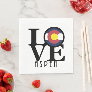 LOVE Aspen Colorado Napkin
