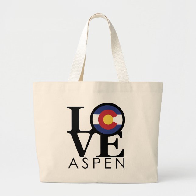 LOVE Aspen Large Tote Bag (Front)
