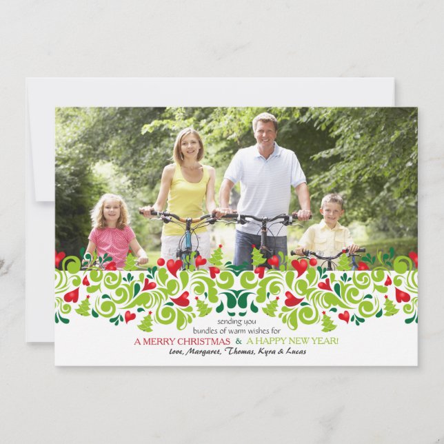 Love at Christmas Photo Holiday Card (Front)