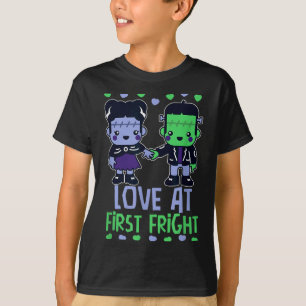 Love At First Fright Kawaii Frankenstein Monster V T-Shirt