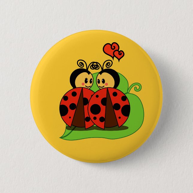 Love at first sight 2 inch round button (Front)