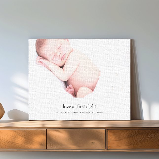 Love at First Sight Baby Photo Canvas Print (Creator Uploaded)