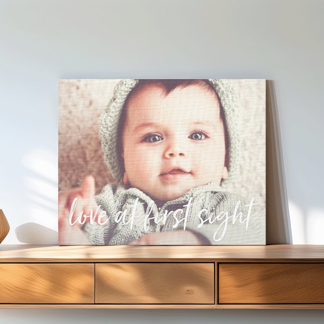 Love at First Sight Baby Photo Canvas Print (Creator Uploaded)