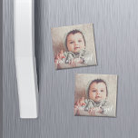 Love at First Sight Baby Photo Magnet<br><div class="desc">Create a sweet keepsake of your little one's very first days with our photo magnet. Personalize with your favourite newborn photo; "love at first sight" appears as a white text overlay in chic,  modern handwritten style brush lettered typography.</div>