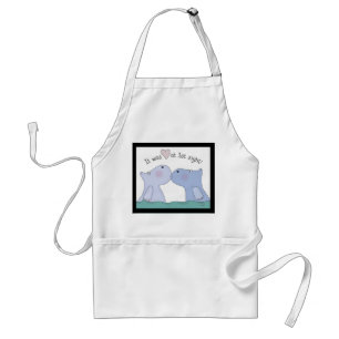 Love at First Sight Hippos Standard Apron
