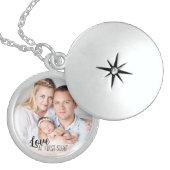 Love at First Sight Newborn Baby Photo Locket Necklace (Front)