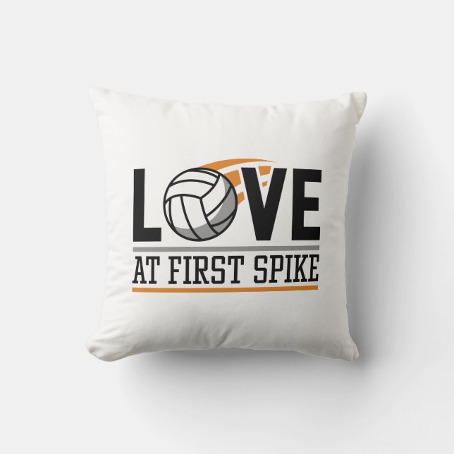 Love At First Spike Throw Pillow (Front)