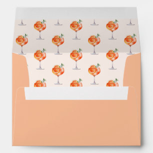 Love at First Spritz Aperol Orange Wedding Envelope